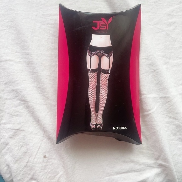 3 PC black thigh high pantyhose stockings - Picture 1 of 5